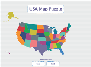 Geography: USA Map Puzzle 